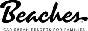 Beaches Caribbean Resorts for Families logo in black script with gray tagline