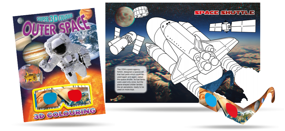 Outer Space Colouring in 3D