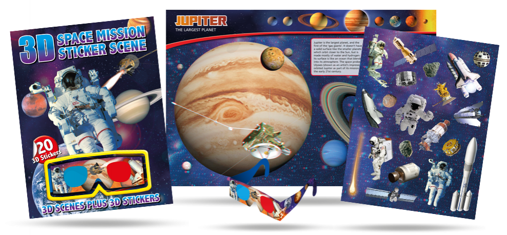 Space Mission Sticker Scene