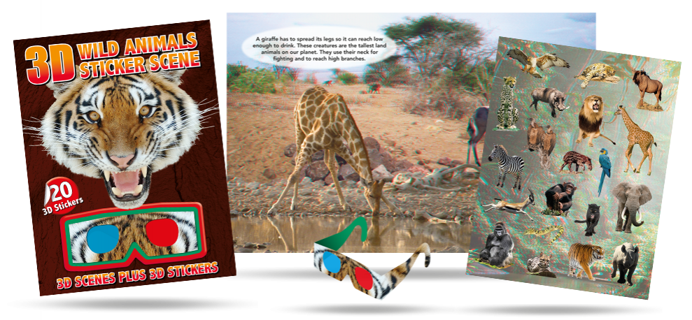 Wild Animals Sticker Scene