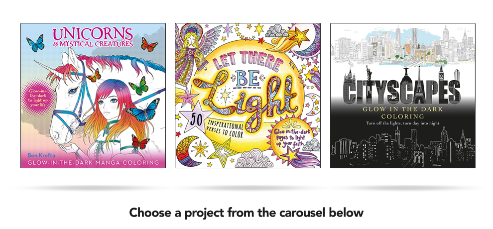 three coloring books are lined up next to each other on a white background .