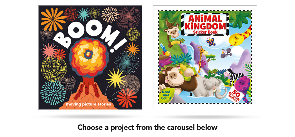 three coloring books are lined up next to each other on a white background .