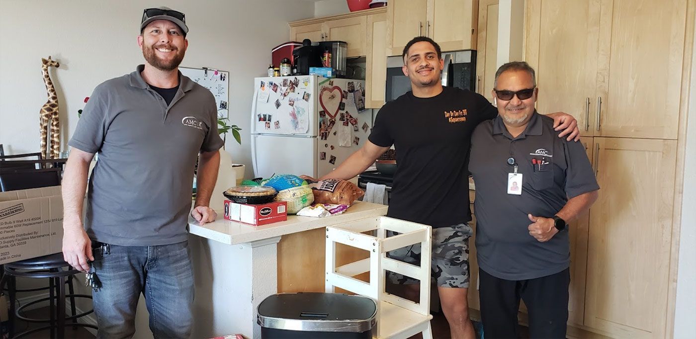 Delivering turkeys to a family