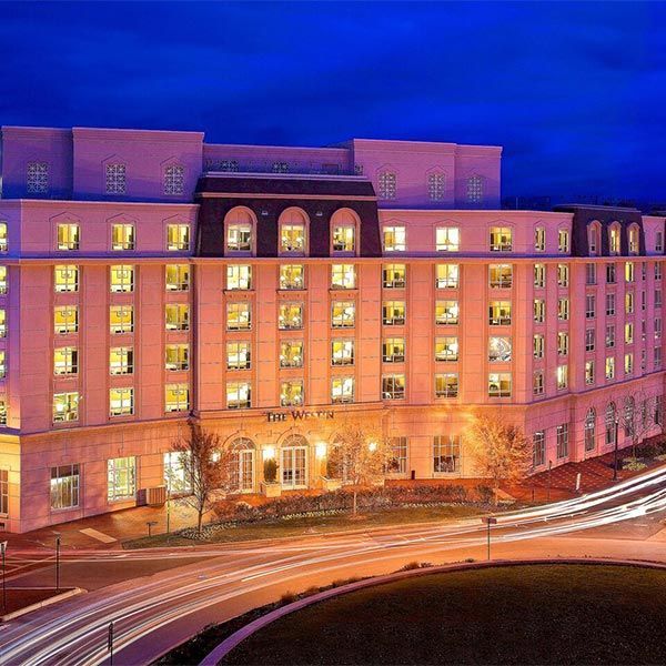 front of hotel building