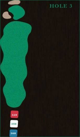 A golf course hole map labeled 