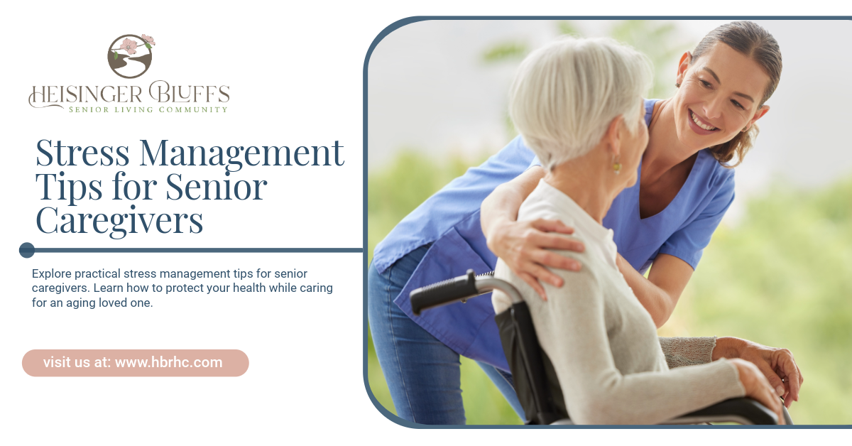 A senior caregiver assisting an elderly woman in a wheelchair