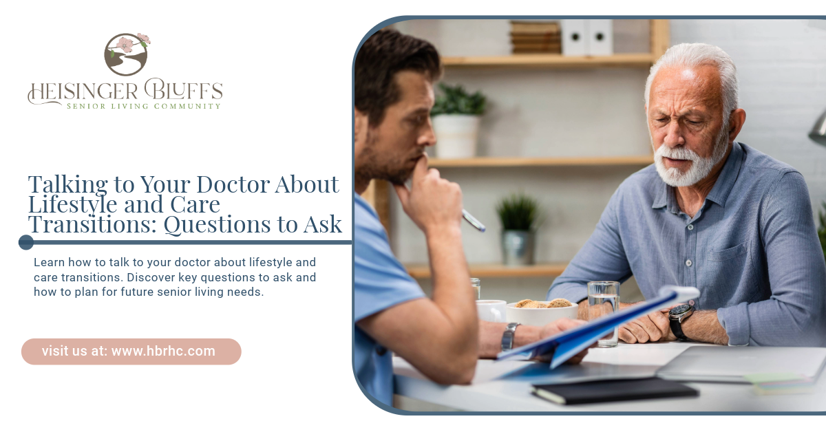 An elderly person talking to a doctor