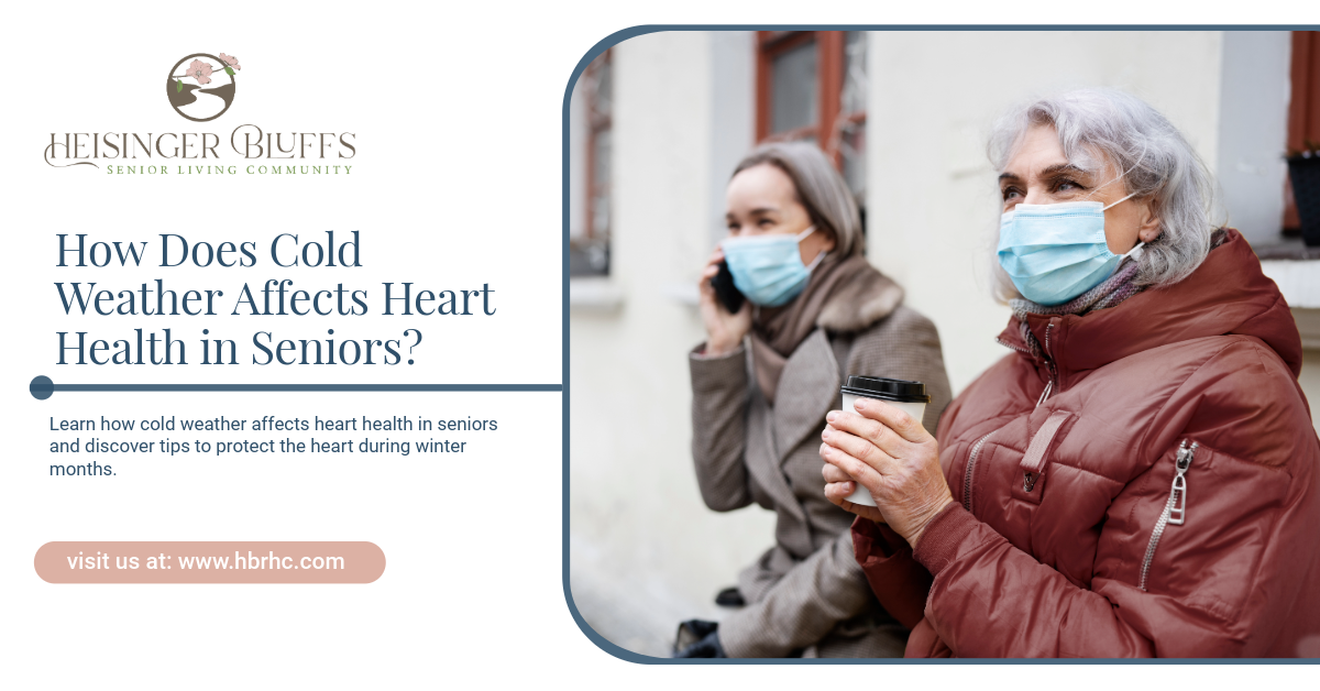 Two older women wearing masks outdoors, one holding coffee. 