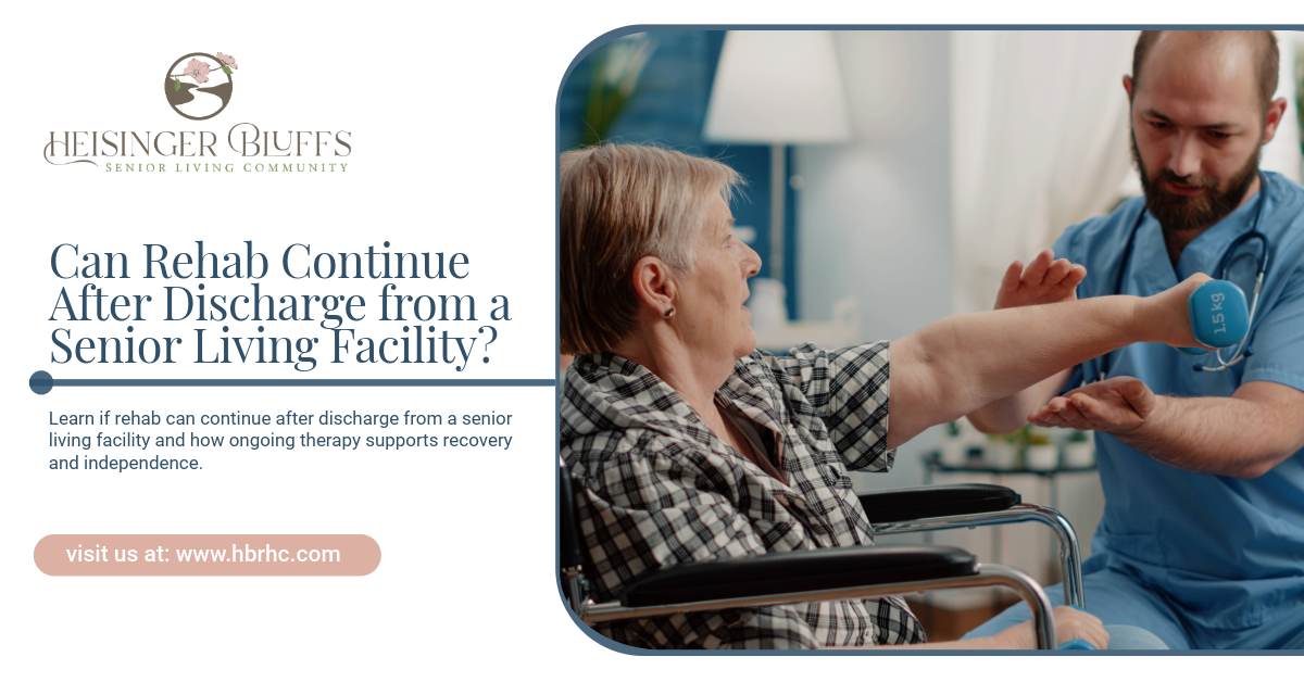 A healthcare worker assists a senior patient in rehab with a dumbbell in a clinic setting.