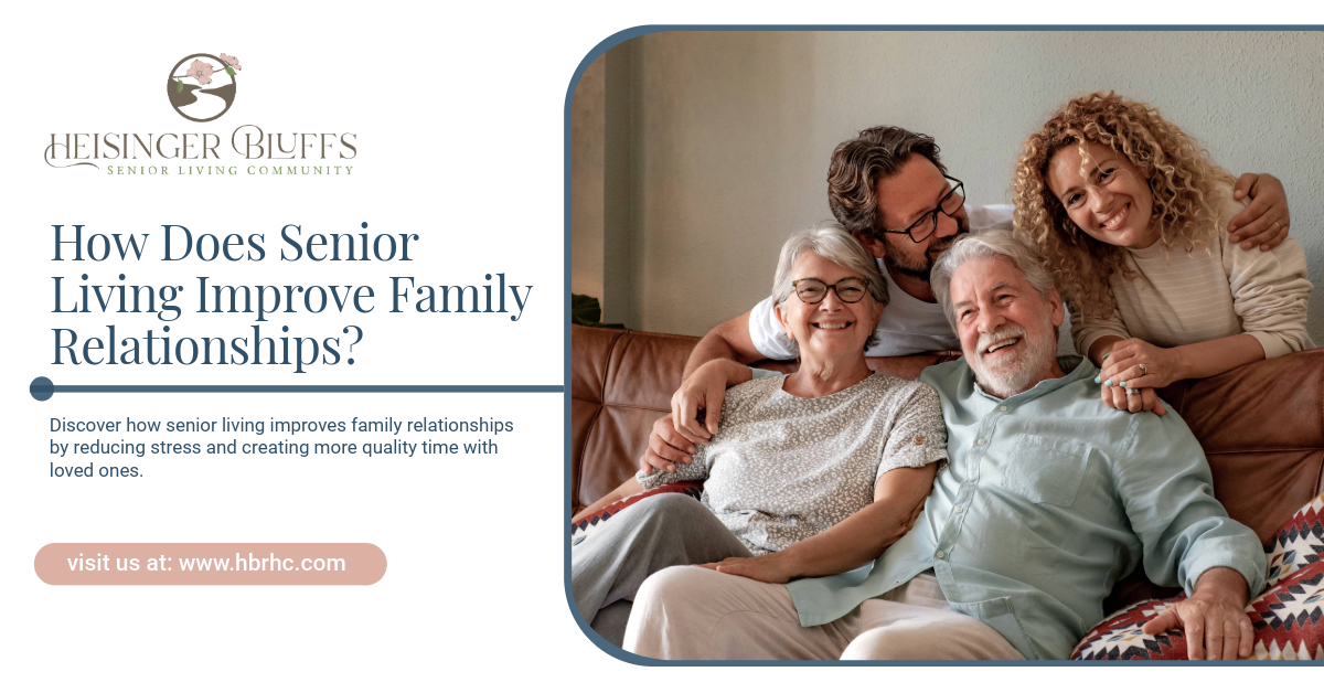 Family smiling together, with older couple and adult children.