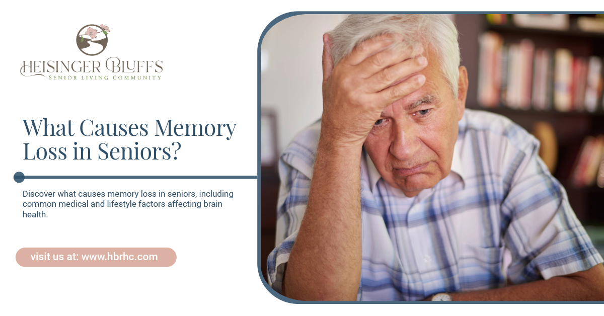 Elderly man with hand on head, concerned expression. 