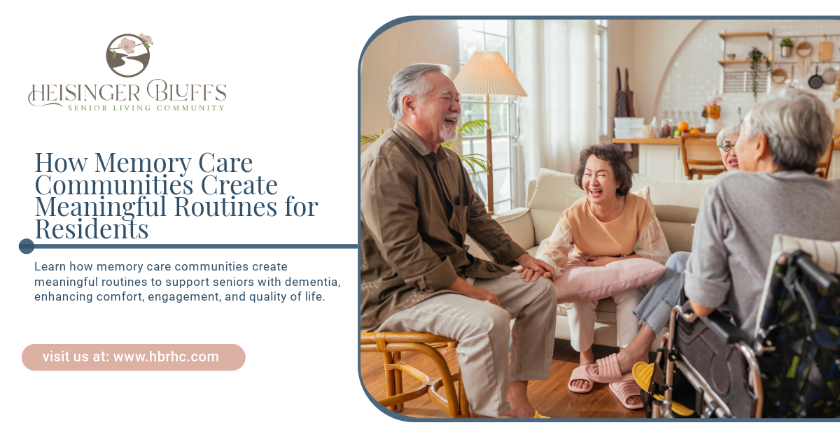 A group of elderly people are sitting on a couch talking to each other.