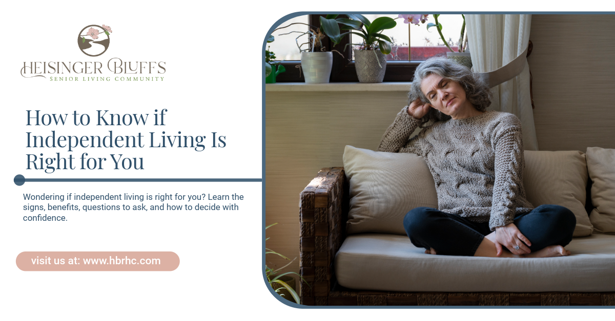 A senior woman sitting on a couch