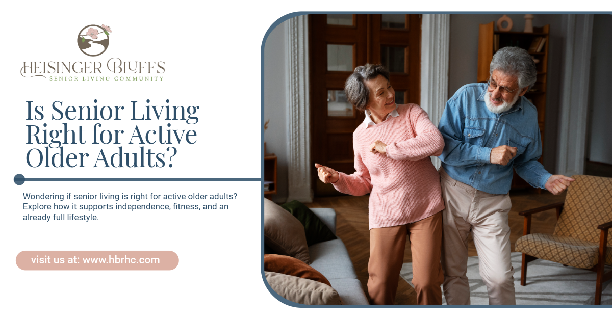 An elderly couple dancing together in a living room