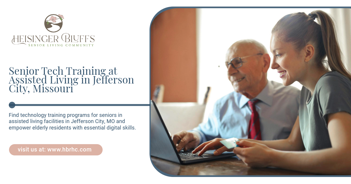 A woman is helping an older man use a laptop computer.