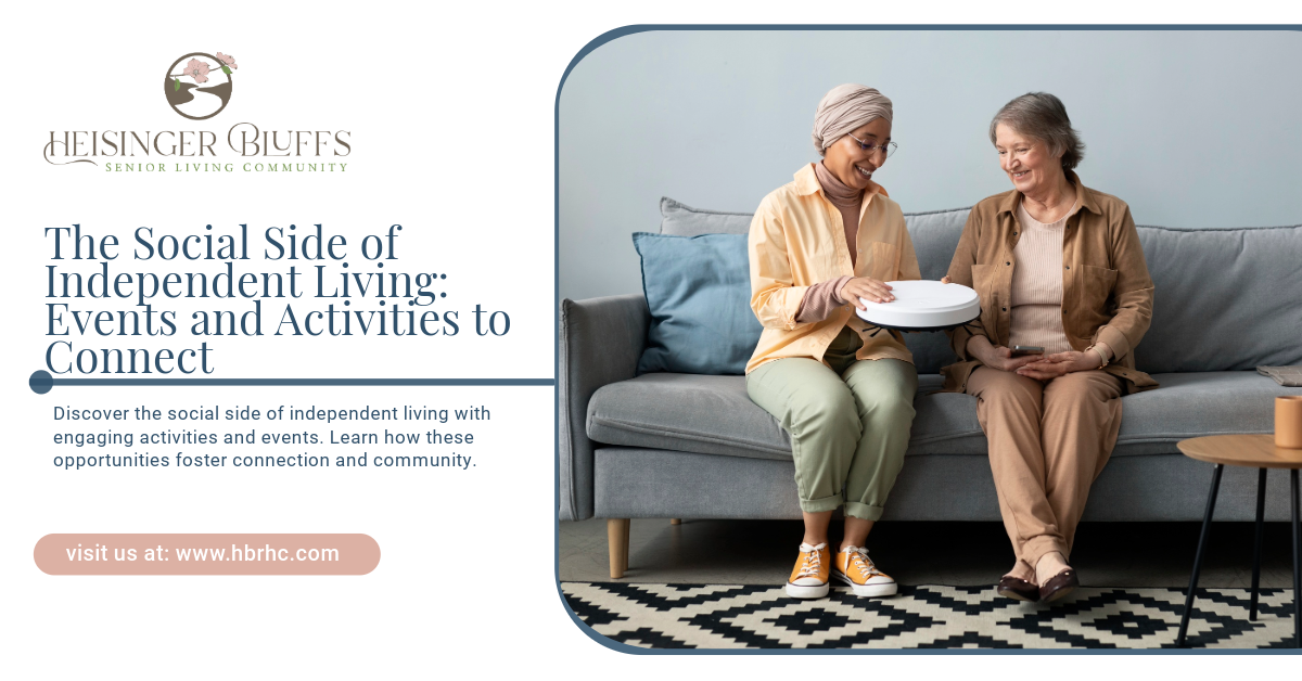 Two elderly people socializing