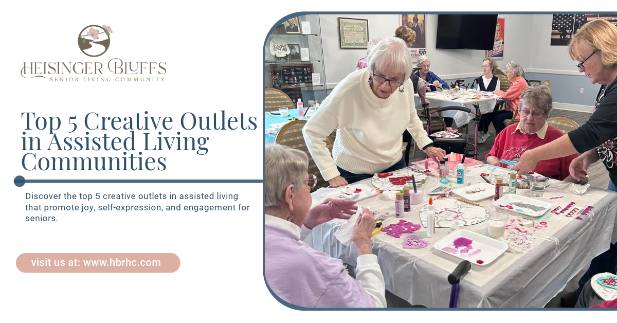 A group of people sitting around a table in an assisted living community.