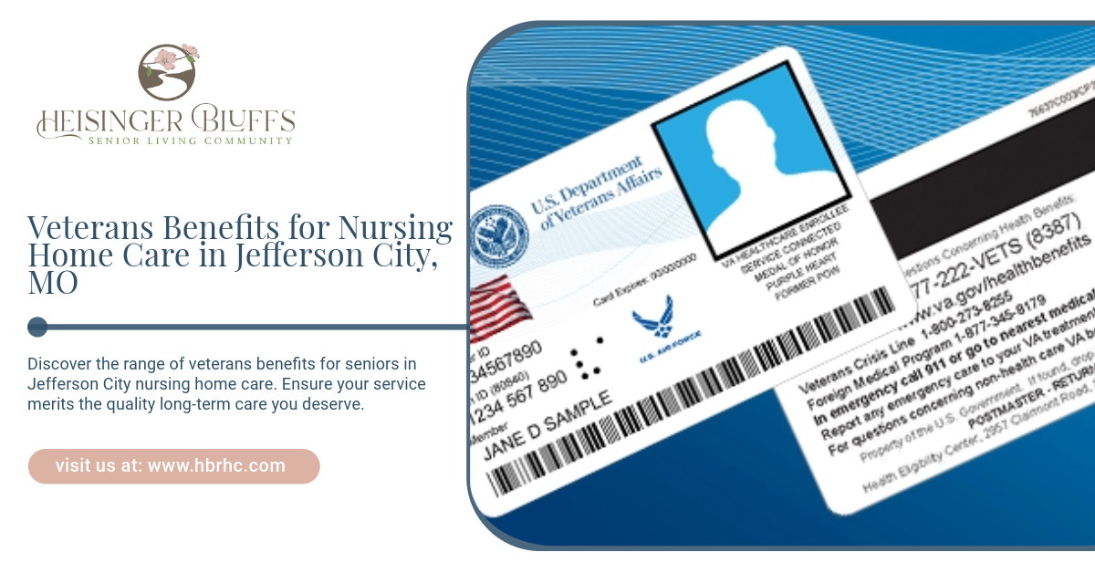 A flyer for veterans benefits for nursing home care in jefferson city mo