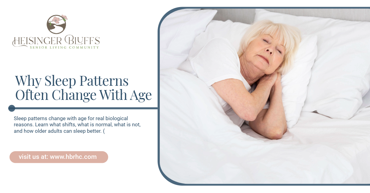 A senior sleeping in bed