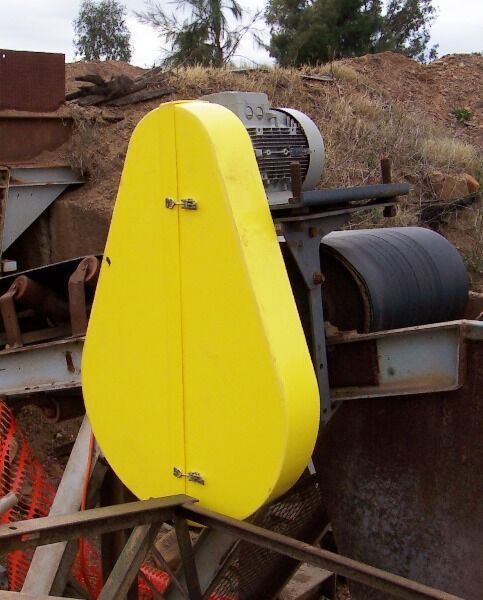 A large yellow object is sitting on top of a metal structure - Engineering Tooling In Thornton, NSW