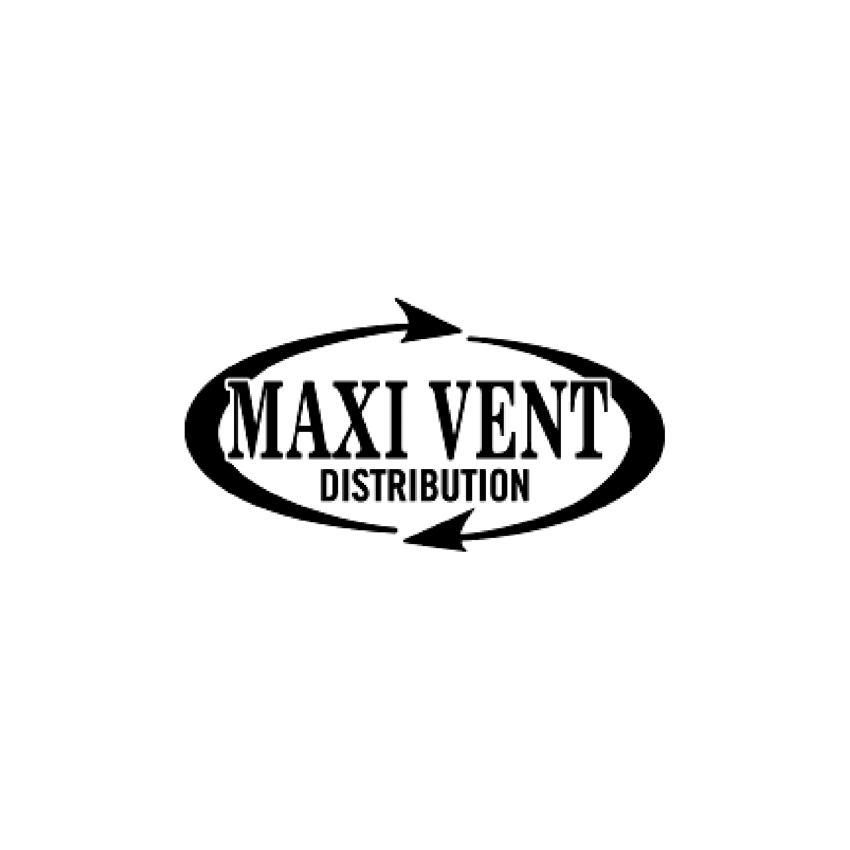 Un logo noir et blanc pour la distribution maxi vent.