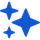 Une paire d'étoiles bleues sur fond blanc.