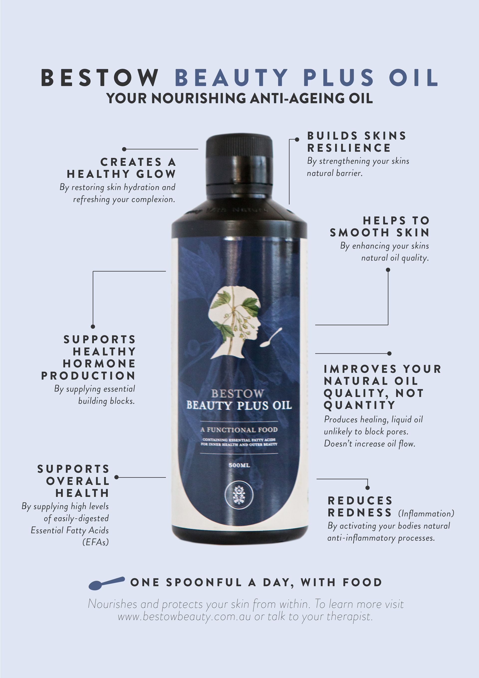 Bestow Beauty Plus Oil - 500ml