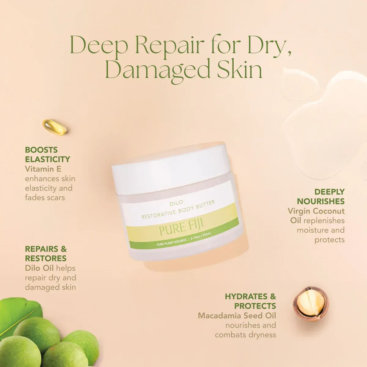 Pure Fiji Body Dilo Restorative Body Butter - 200ml