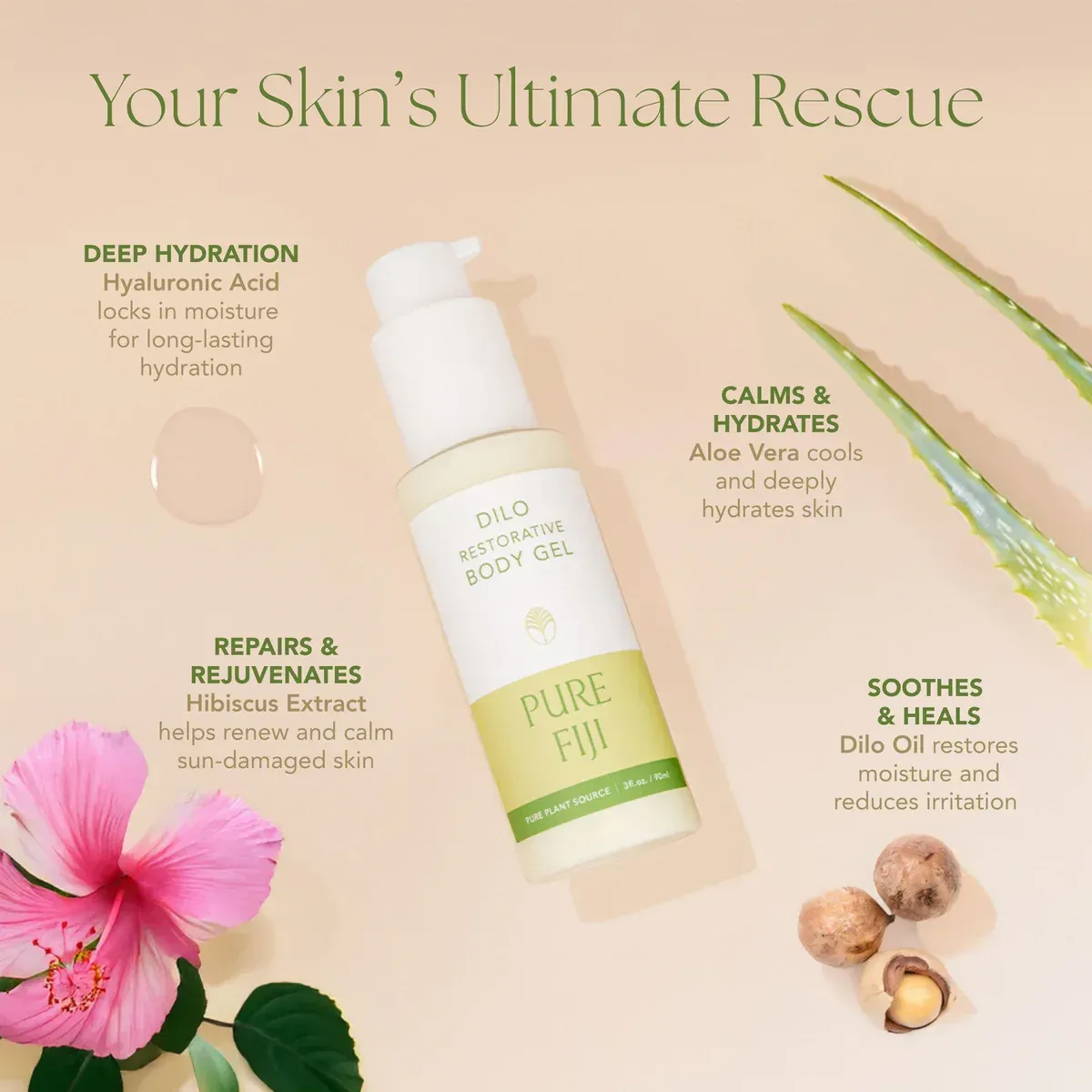 Pure Fiji Body Dilo Rescue Gel - 90ml