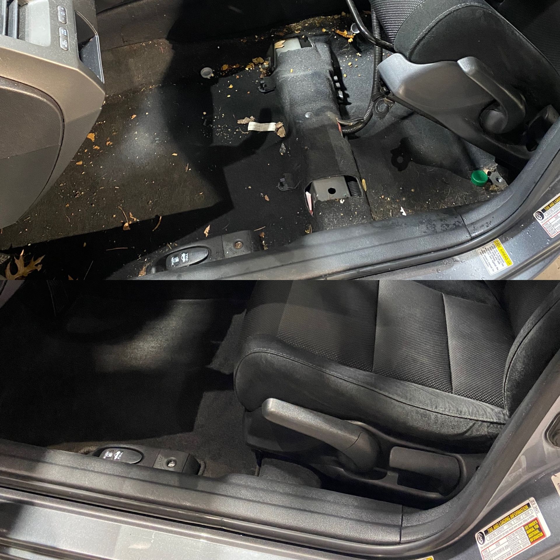 honda civic seats out interior