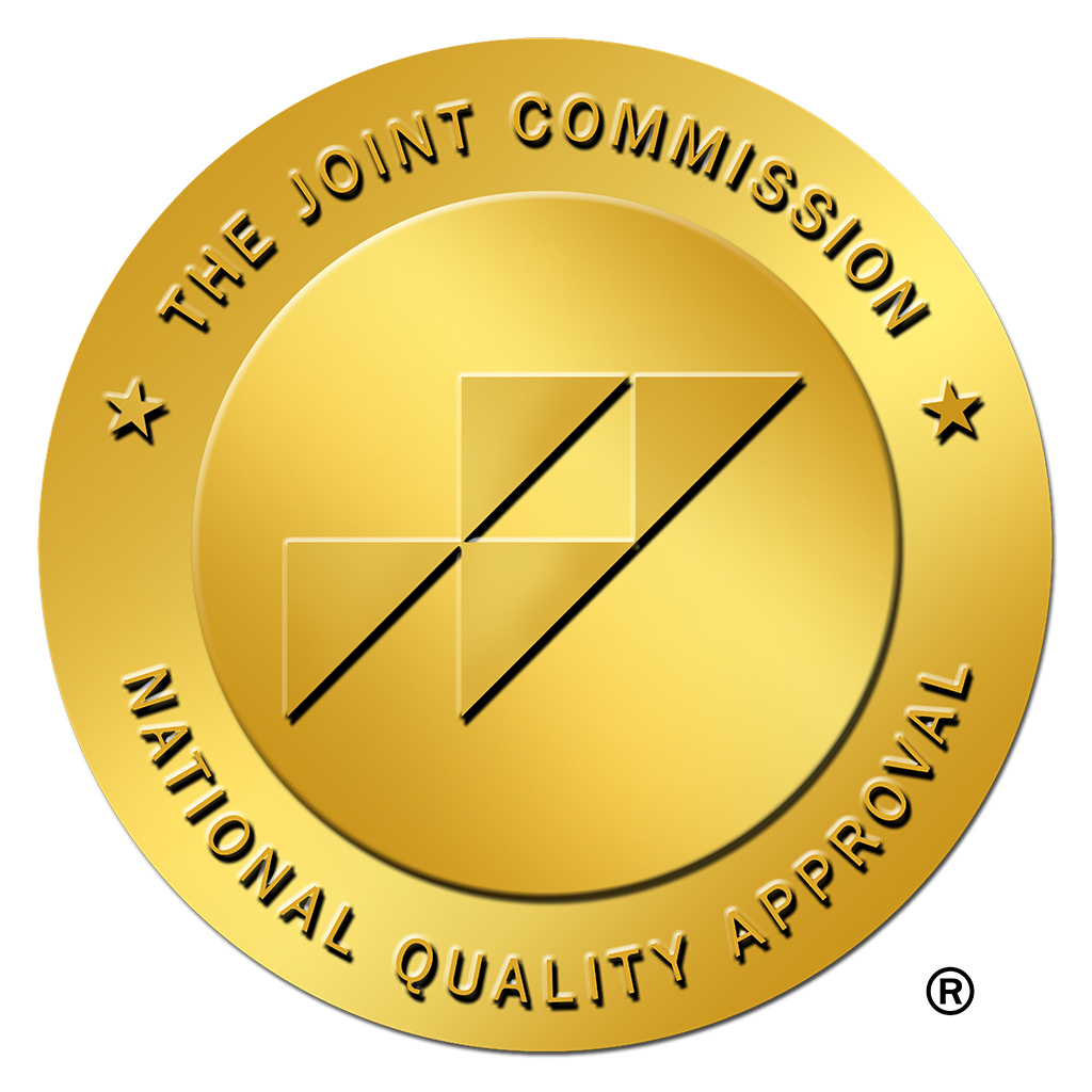 Gold seal: The Joint Commission logo, 