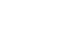 Logo circolare bianco con un amo da pesca stilizzato e un testo circostante appena visibile.