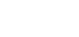 Logo circolare molto tenue con un amo da pesca stilizzato e la parola