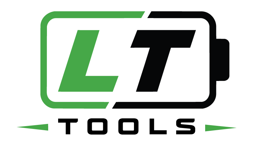 LT Tools logo with green and black stylized letters in a battery-shaped outline.