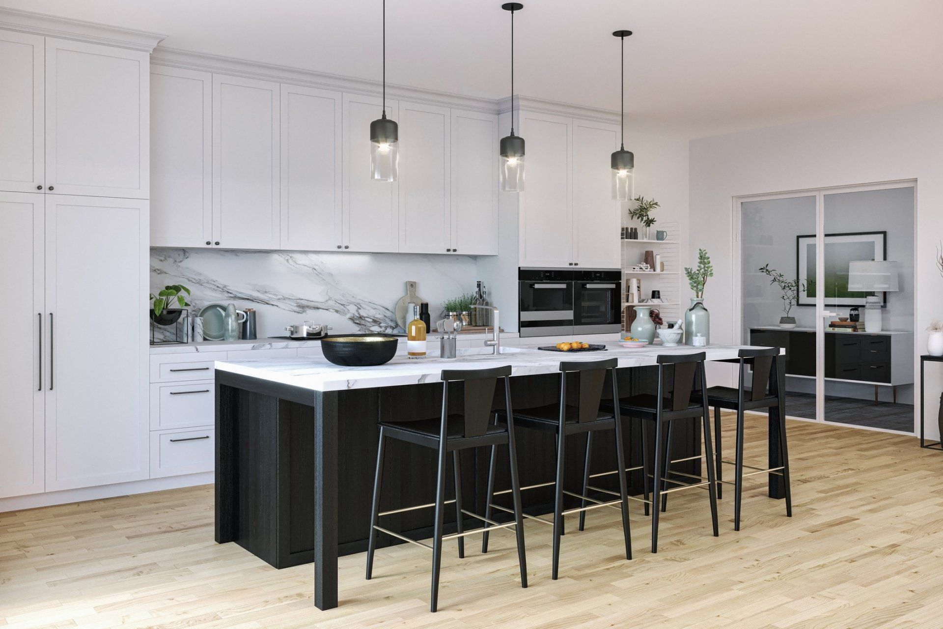 Kitchen Straight Wood Flooring — Fredericksburg, TX — Fredricksburg Flooring Center