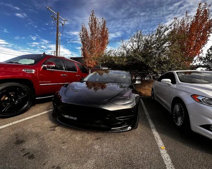 Black Tesla Model S with full PPF coverage, detailed by Perfection Plus Auto Salon
