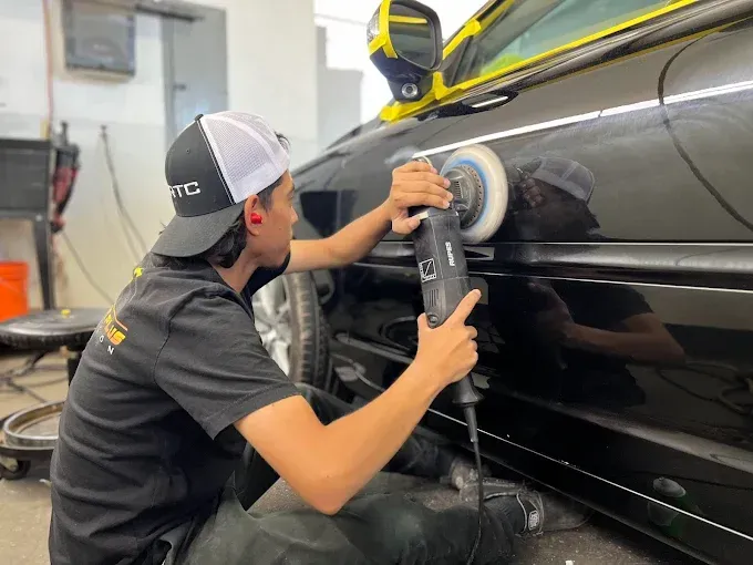 polishing after ceramic coating application