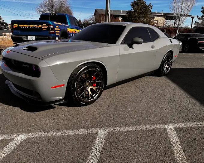 Silver Dodge Challenger with PPF applied by Perfection Plus Auto Salon in Redmond, OR