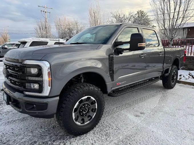 Gray Ford Super Duty truck with paint protected by PPF in Redmond, OR

