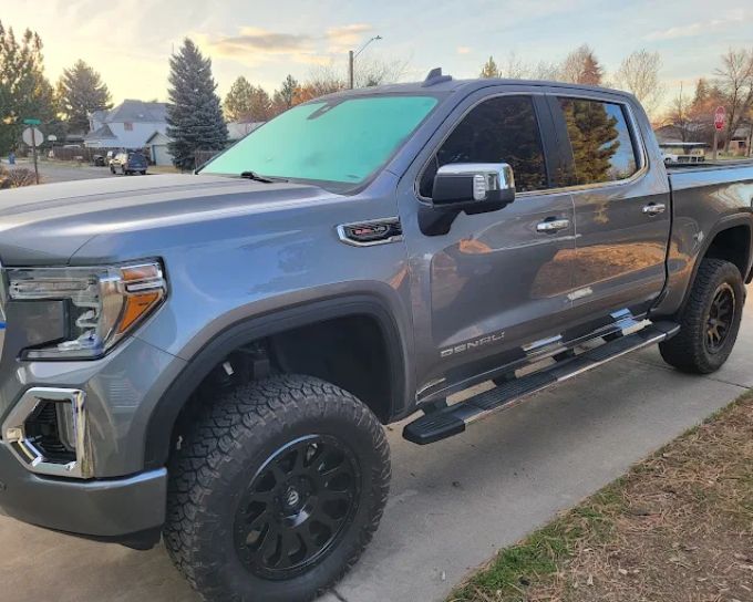 Gray GMC Sierra truck with ceramic coating protection, detailed in Redmond, Oregon