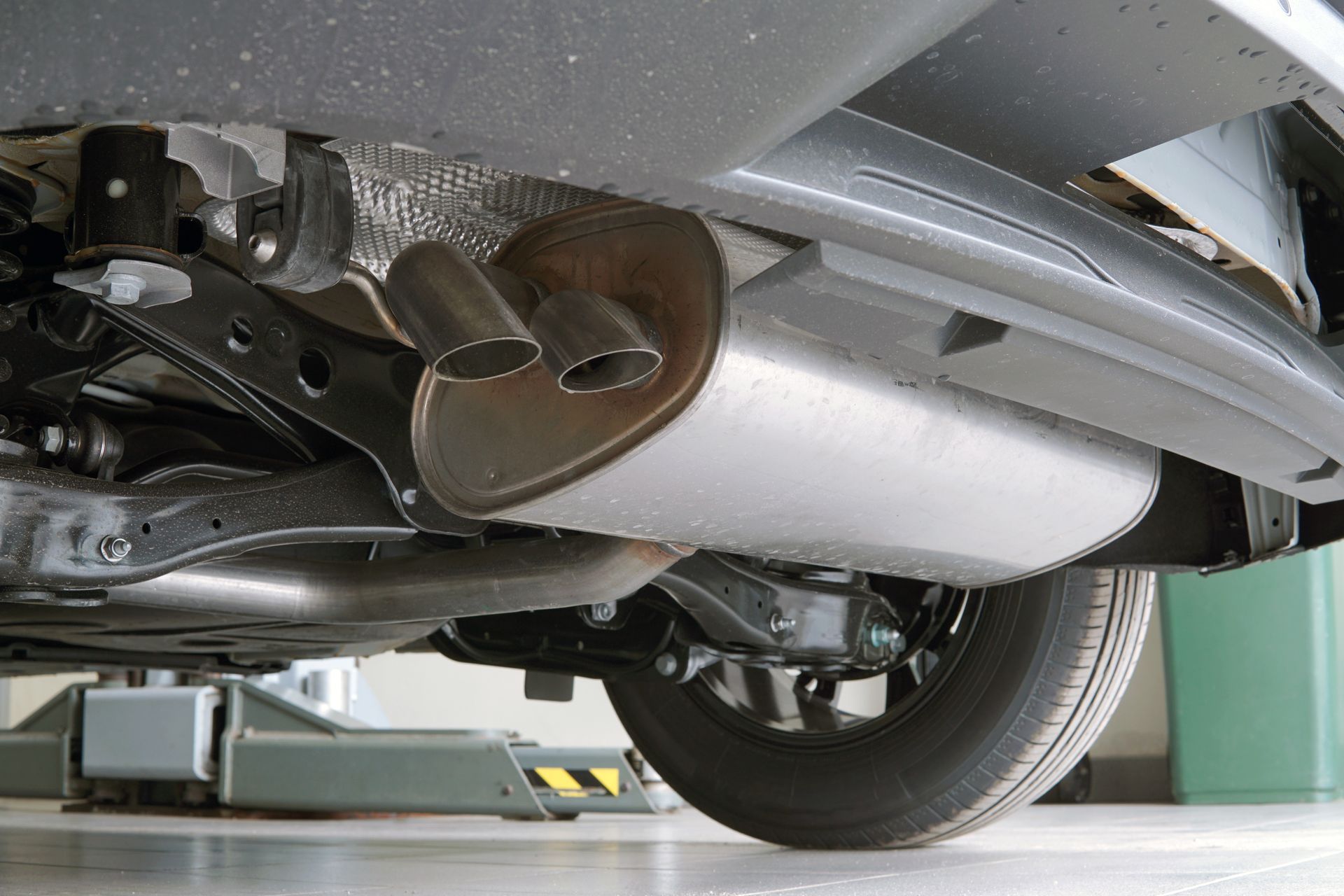 A car muffler.