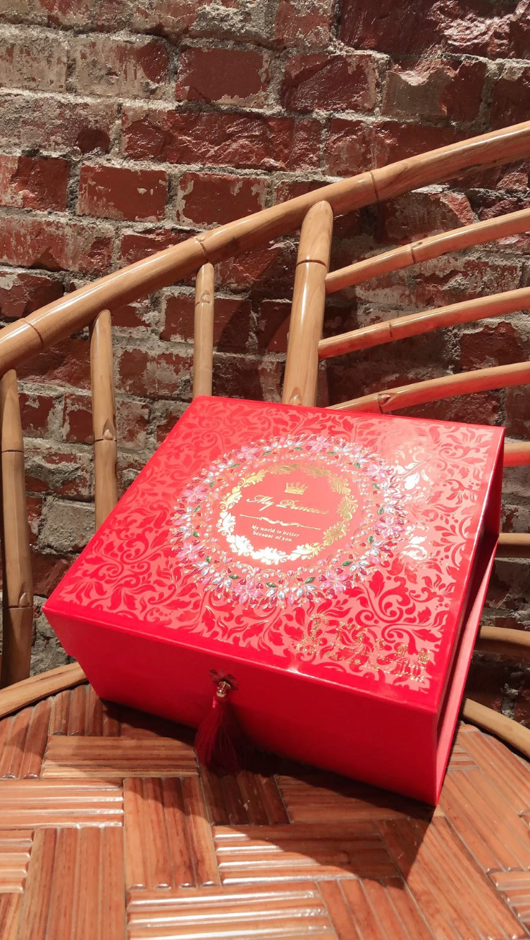 高貴喜氣紅雙層禮盒 A