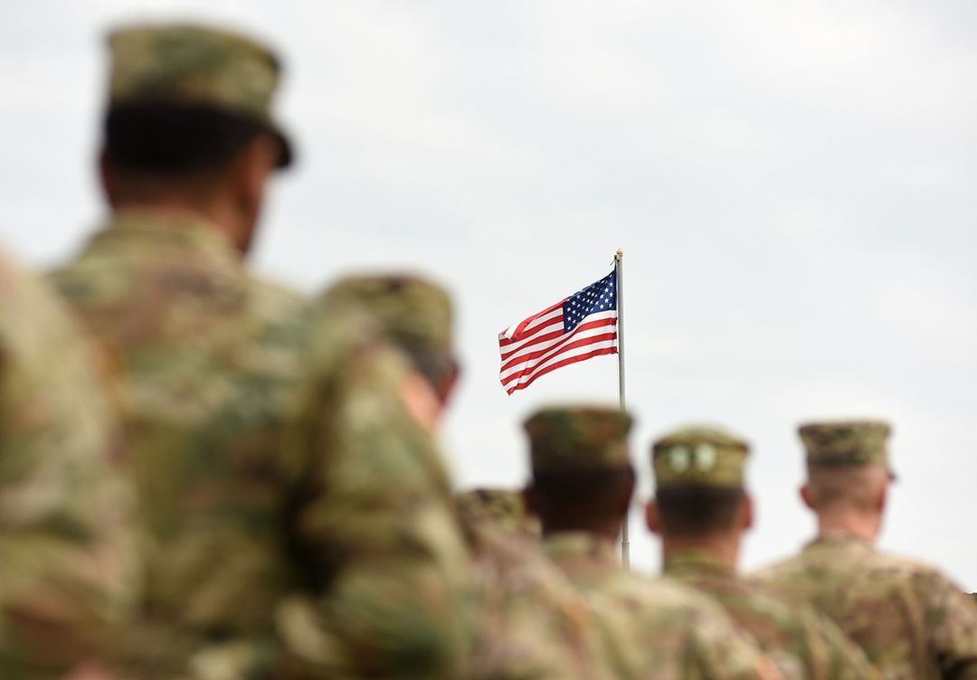 soldiers marching in formation