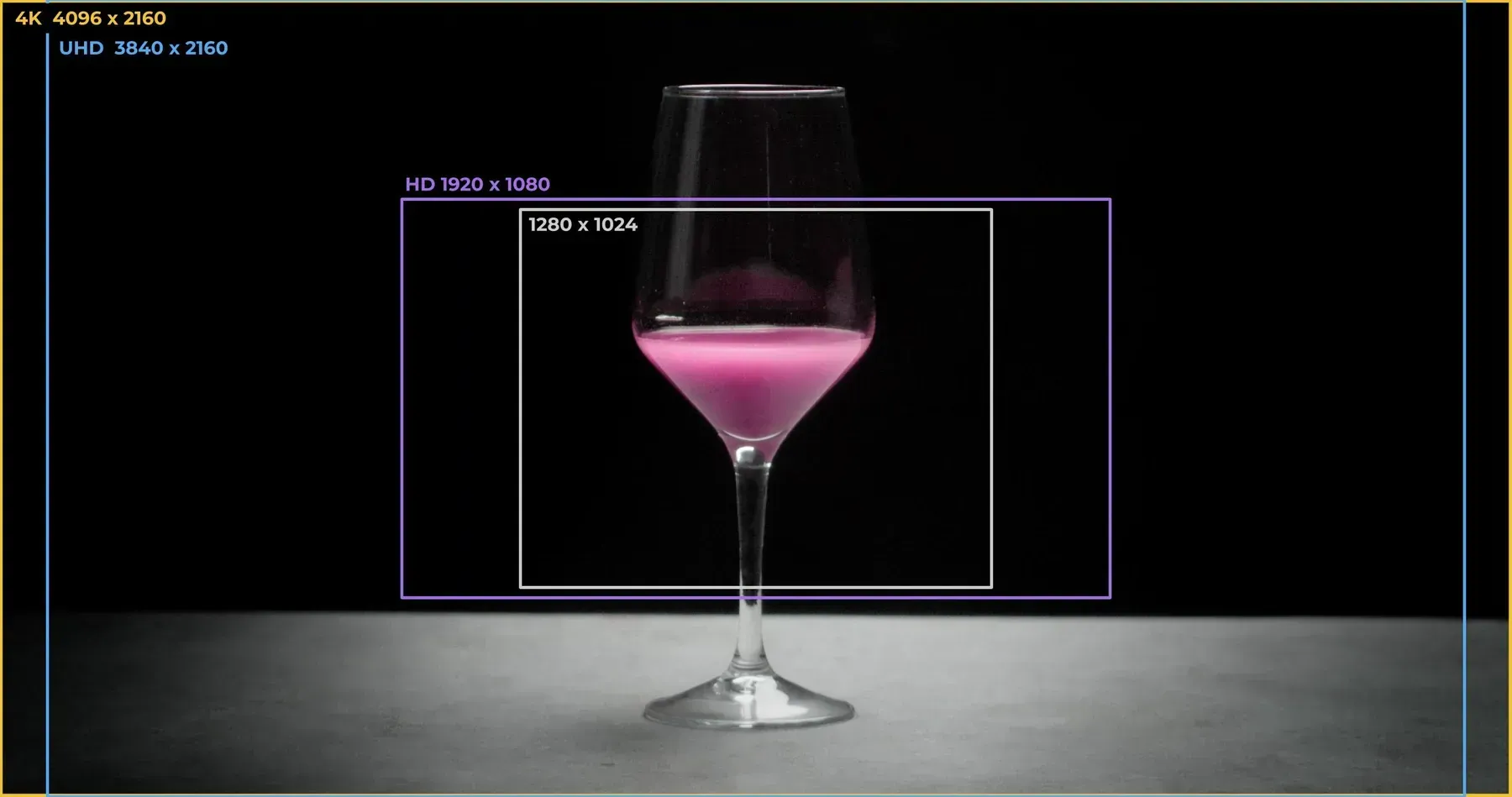 A wine glass with a pink liquid in it