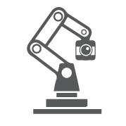 A robotic arm with a camera attached to it.
