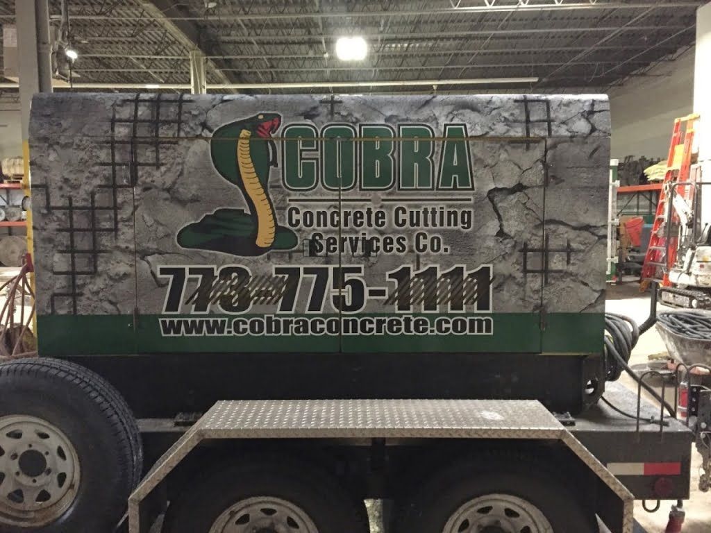 A trailer for cobra concrete cutting services co.