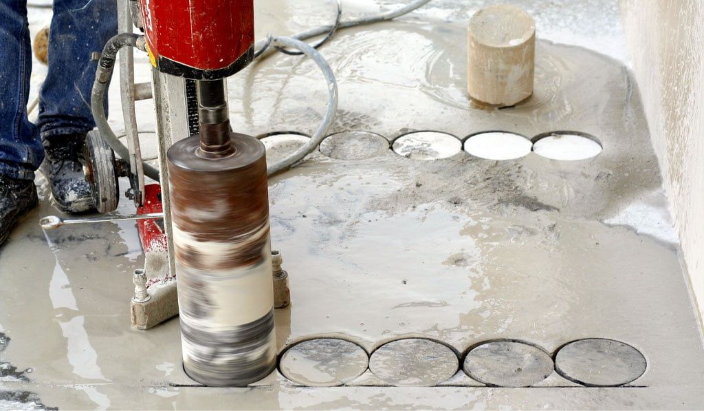 a concrete coring drill