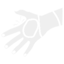 A silhouette of a hand with pain