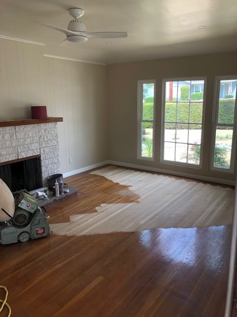 Hardwood sand and refinish in san marcos ca
