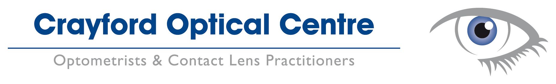 Logo for Crayford Optical Centre with a stylized eye graphic.